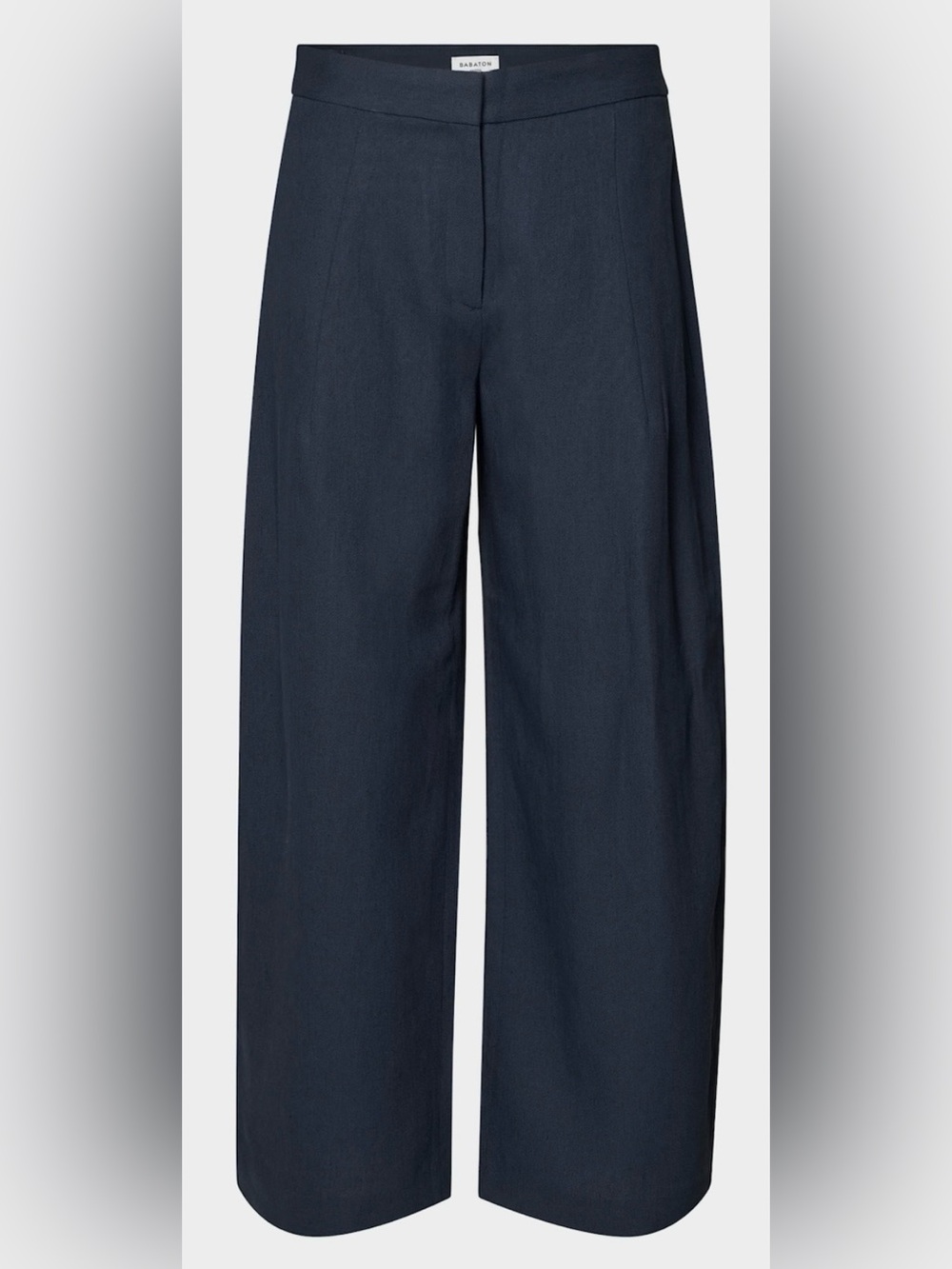 Aritzia Babaton Consort Barrel Pants Power Linen Admiral Navy 00 NWT